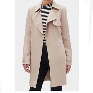 BANANA REPUBLIC FACTORY XS BEIGE/TAN SOFT TRENCH COAT